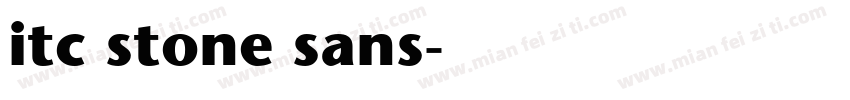itc stone sans粗体西方字体转换